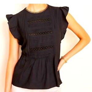 Ann Taylor Black Blouse Size Small